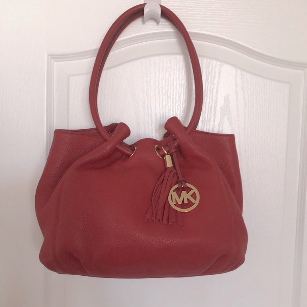 Red Michael Kors Shoulder Bag